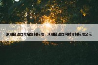 滨湖区进口网站定制标准，滨湖区进口网站定制标准公示