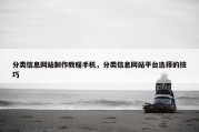 分类信息网站制作教程手机，分类信息网站平台选择的技巧