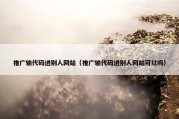 推广输代码进别人网站（推广输代码进别人网站可以吗）