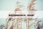越秀区营销网站定制公司？ 越秀销售？