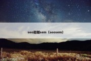 seo超越sem（seosem）