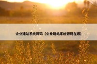 企业建站系统源码（企业建站系统源码在哪）