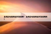 金凤区电商网站开发招聘？ 金凤区电商网站开发招聘网？