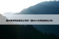 国内哪家网站建设公司好（国内10大网站建设公司）