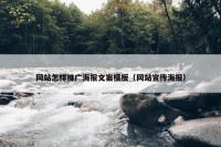 网站怎样推广海报文案模板（网站宣传海报）