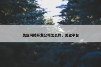 美业网站开发公司怎么样，美业平台