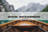 成网站开发起（网站开发大致需要哪些步骤）