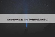 江苏小语种网站推广公司（小语种网上培训中心）