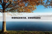 常德网站定制方案，定制型网站建设