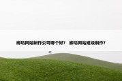 廊坊网站制作公司哪个好？ 廊坊网站建设制作？