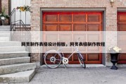 网页制作表格设计排版，网页表格制作教程