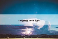 seo高级篇（seo 高手）