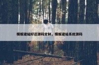 模板建站好还源码定制，模板建站系统源码