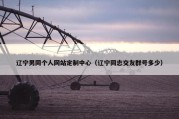 辽宁男同个人网站定制中心（辽宁同志交友群号多少）