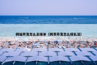 网站开发怎么去接单（网页开发怎么接私活）