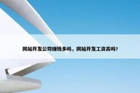 网站开发公司赚钱多吗，网站开发工资高吗?