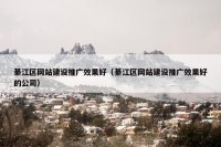 綦江区网站建设推广效果好（綦江区网站建设推广效果好的公司）