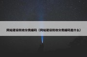 网站建设税收分类编码（网站建设税收分类编码是什么）