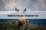 客服网页设计评价指标（网站建设客户评价）