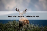 客服网页设计评价指标（网站建设客户评价）