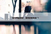 莱州网站定制？ 莱州定制家具厂？