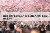 新建企业门户网站怎么推广（企业创建自己的门户网站有什么意义?）