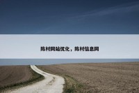 陈村网站优化，陈村信息网