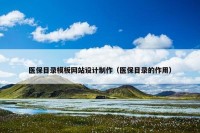 医保目录模板网站设计制作（医保目录的作用）
