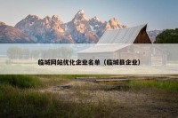 临城网站优化企业名单（临城县企业）