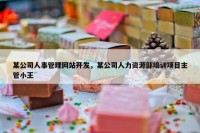 某公司人事管理网站开发，某公司人力资源部培训项目主管小王