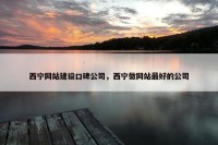 西宁网站建设口碑公司，西宁做网站最好的公司