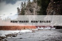 网盟推广网站资质？ 网盟推广是什么意思？