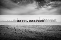 开源企业c，开源企业知识库