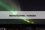 网站开发外包公司简历，外包网站建设