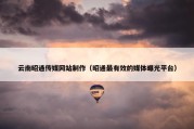 云南昭通传媒网站制作（昭通最有效的媒体曝光平台）