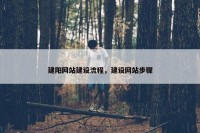 建阳网站建设流程，建设网站步骤