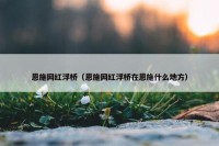 恩施网红浮桥（恩施网红浮桥在恩施什么地方）