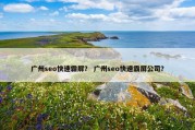 广州seo快速霸屏？ 广州seo快速霸屏公司？