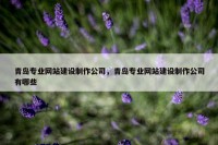 青岛专业网站建设制作公司，青岛专业网站建设制作公司有哪些