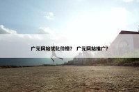 广元网站优化价格？ 广元网站推广？