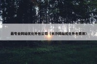 最专业网站优化外包公司（长沙网站优化外包费用）