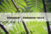 莱西网站建设推广，莱西网站建设推广招标公告