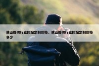 佛山提供行业网站定制价格，佛山提供行业网站定制价格多少