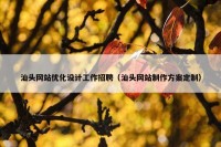 汕头网站优化设计工作招聘（汕头网站制作方案定制）