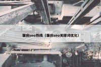 肇庆seo热线（肇庆seo关键词优化）