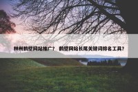 林州鹤壁网站推广？ 鹤壁网站长尾关键词排名工具？