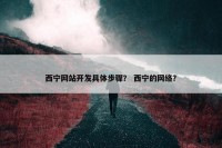 西宁网站开发具体步骤？ 西宁的网络？