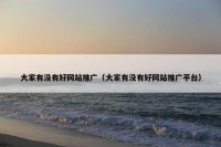 大家有没有好网站推广（大家有没有好网站推广平台）