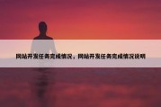 网站开发任务完成情况，网站开发任务完成情况说明