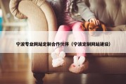 宁波专业网站定制合作伙伴（宁波定制网站建设）